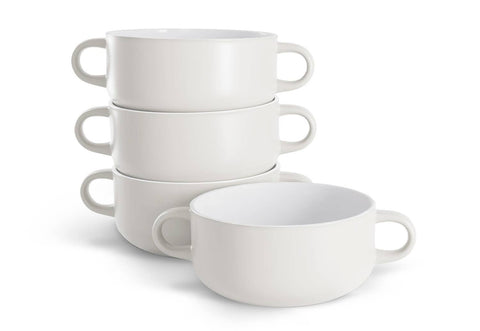 Kook Ceramic Soup Crocks, 18 oz, Set of 4
