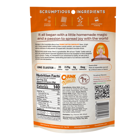 Peanut Butter Chocolate Chunk Nibbles 4.25oz Pouch