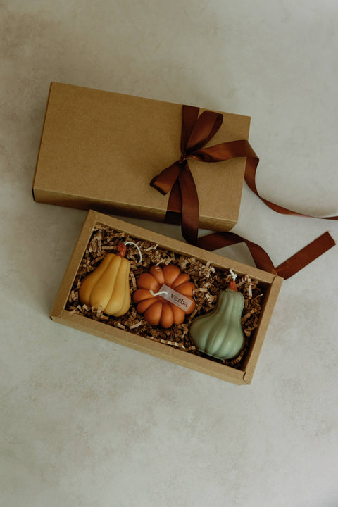 Fall Pumpkin Candle Gift Box