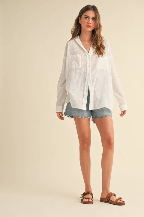 Olive Buttondown Basic Cotton Shirt