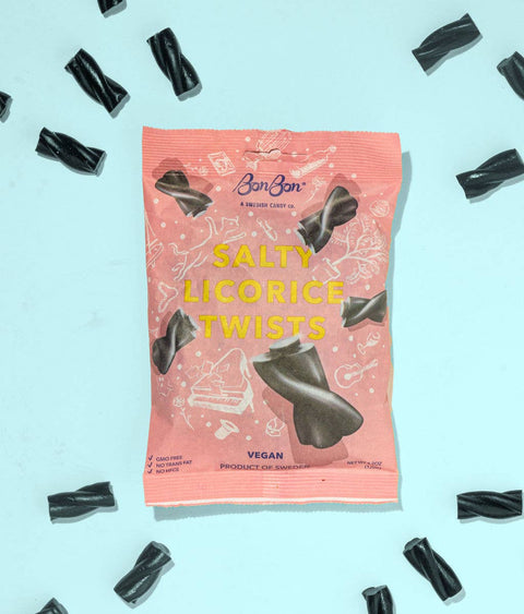 Salty Licorice Twists - Swedish Candy 4.2oz (120g)