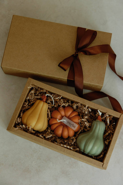 Fall Pumpkin Candle Gift Box