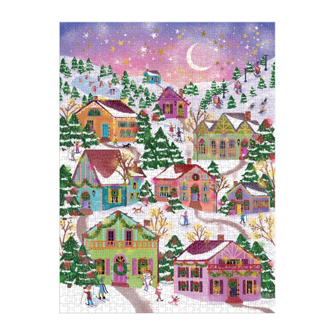 Joy Laforme Snowcap Village 1000 Piece Foil Puzzle