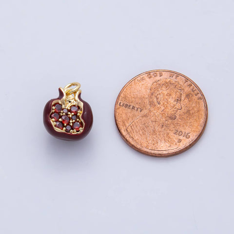 18K Gold Filled Pomegranate Fruit Charm