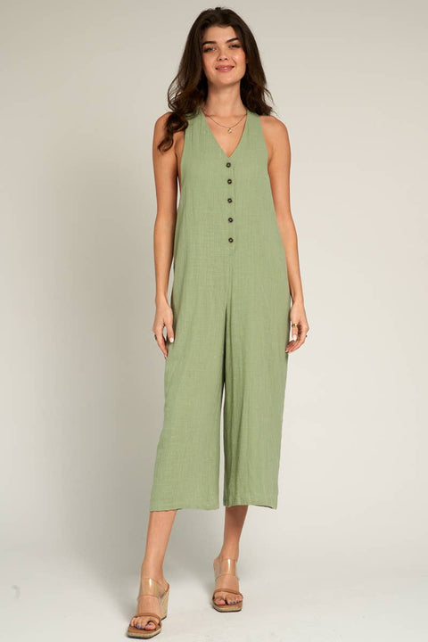 Sleeveless Jumpsuit | Sage Green