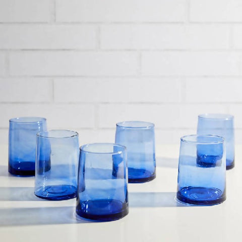 Moroccan Cone Glassware Small | Blue