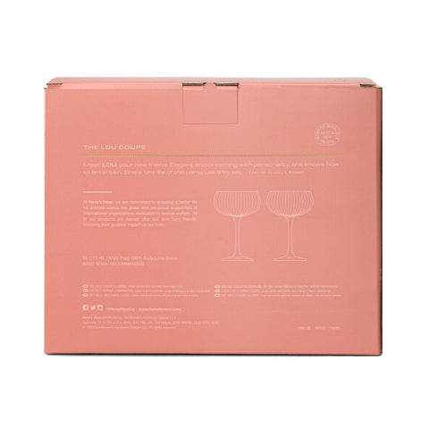 The Lou Coupe Glass - Blush, Set Of 2