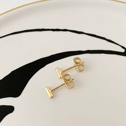 Midi Round Bar Earrings - 5mm