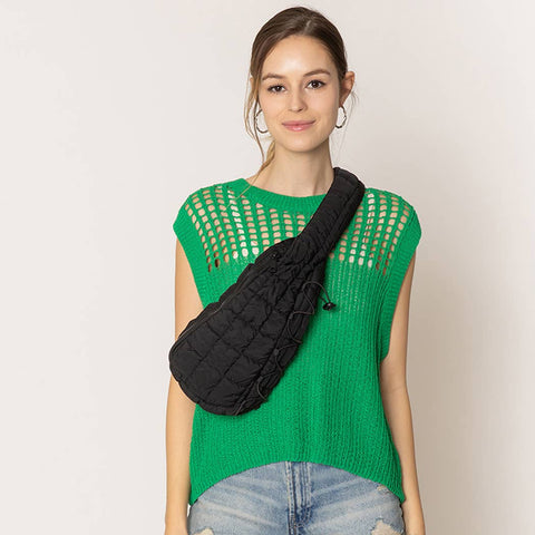 Quilted Stylish Lightweight Puffer Sling Bag