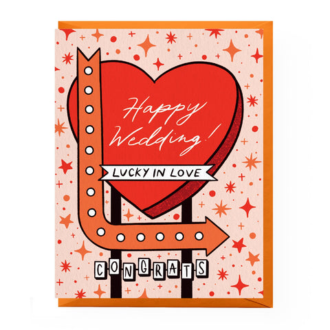 Lucky In Love Wedding Card