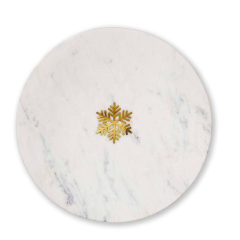 Christmas Snowflake Marble Serving Board