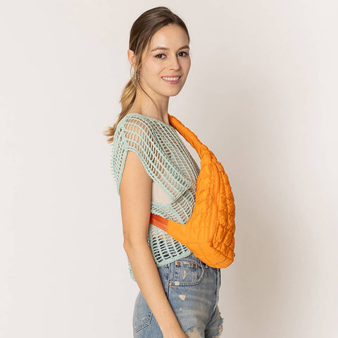 Quilted Stylish Lightweight Puffer Sling Bag