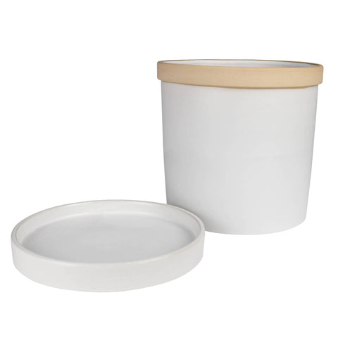 June Cachepot with Saucer, Ceramic - 6”