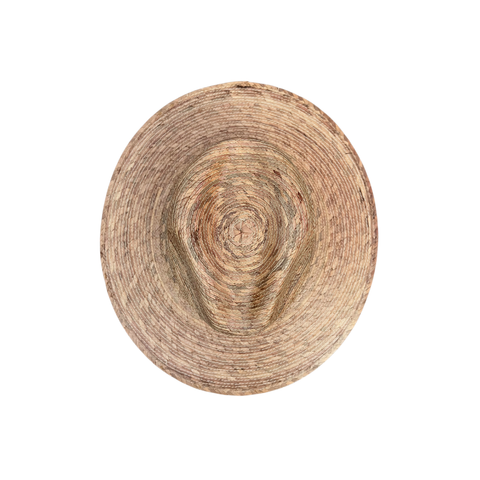 Palm Leaf Wide Brim Toasted Lacquer Hat