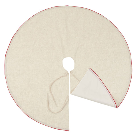 Toscana Tree Skirt with Red Piping: 56" / Red