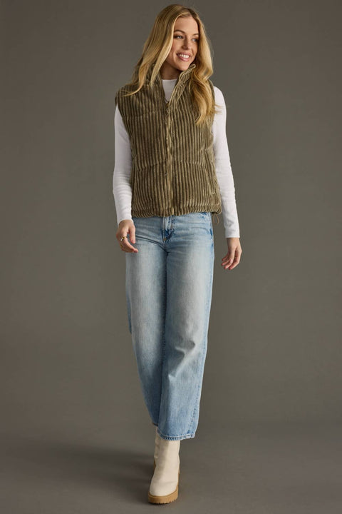 Olive Corduroy Vest