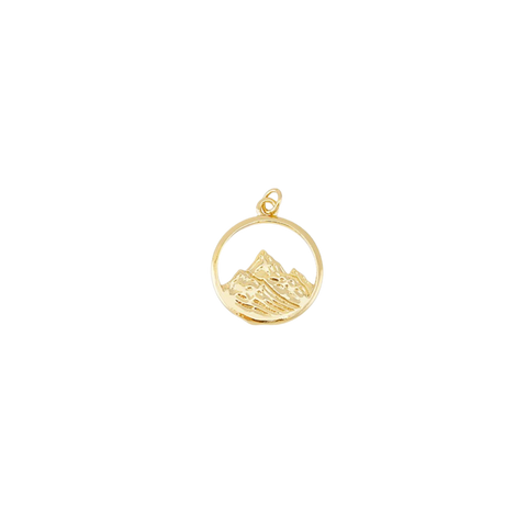 Gold Alpine Mountain Charm