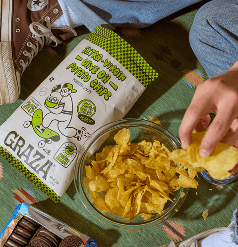 Graza's Perfectly Salty Chips Fried in EVOO