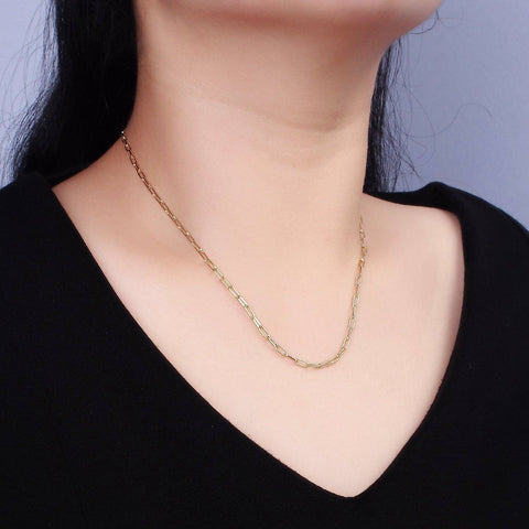 20"Paperclip Layering Chain Necklace