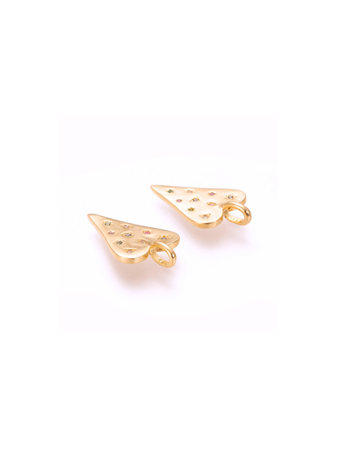 * Gold Embellished Heart Charm