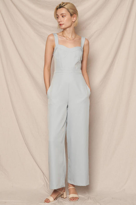 Sleeveless Sweetheart Neckline Jumpsuit