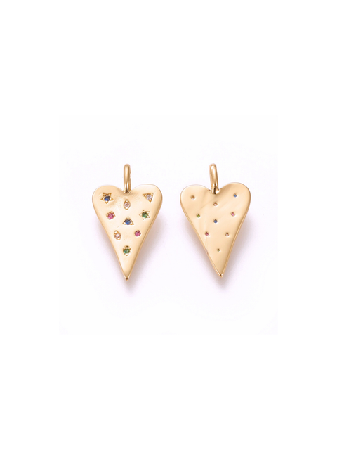 * Gold Embellished Heart Charm