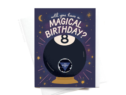 Magic 8-Ball Birthday Scratch-Off Greeting Card