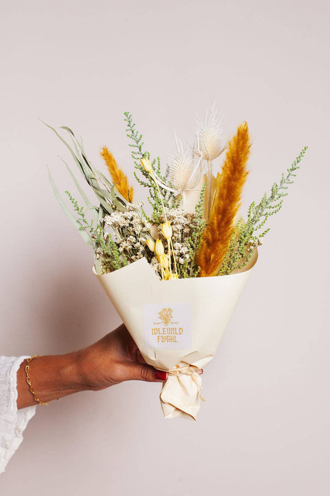 Citrine Dried Flower Mini Bouquet