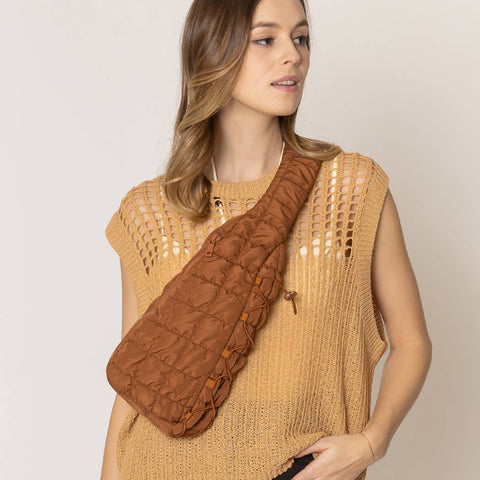 Quilted Stylish Lightweight Puffer Sling Bag