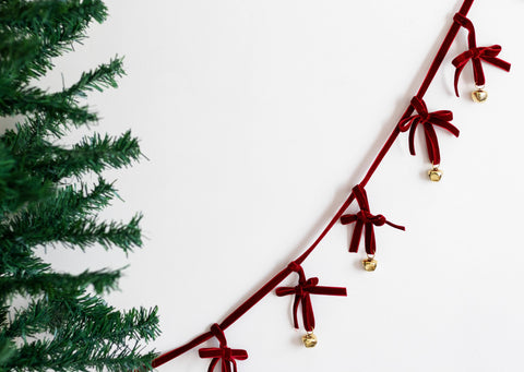 Christmas Velvet Chain Ribbon Bells