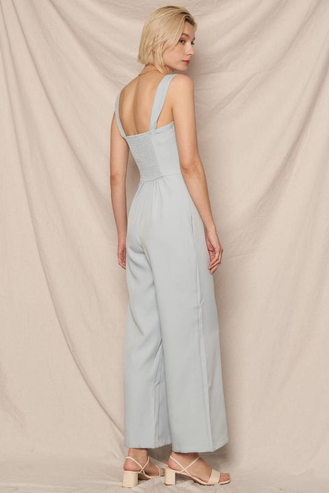 Sleeveless Sweetheart Neckline Jumpsuit