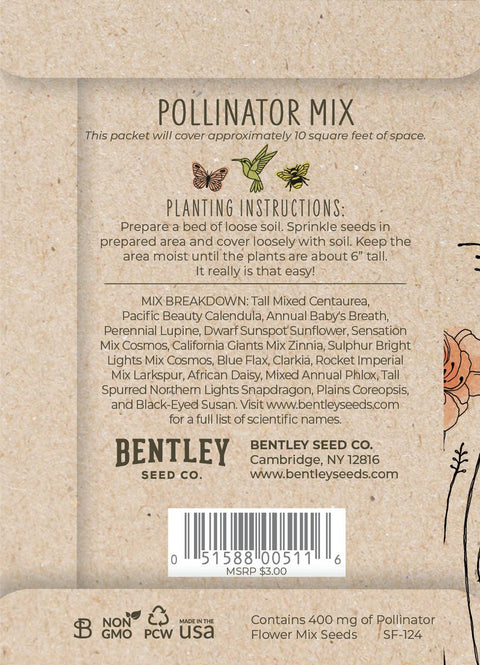 Pollinator Butterfly | Wildflower Mix Seed Packets