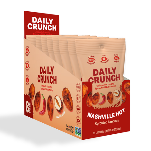 Nashville Hot Sprouted Almonds, 1.5oz Single Serve