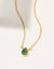 Gold Delicate Gemstone Necklace | Emerald