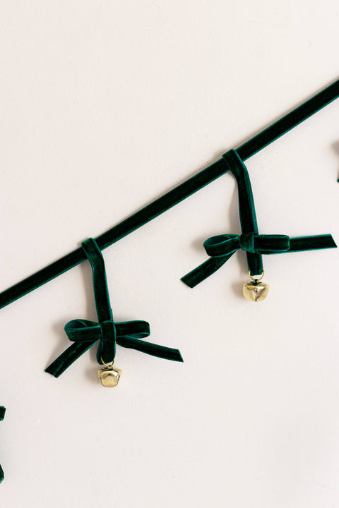 Christmas Velvet Chain Ribbon Bells