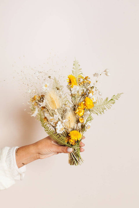 Citrine Dried Flower Mini Bouquet