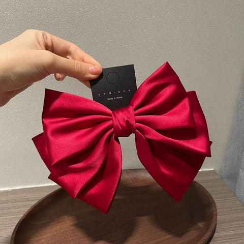 Satin Bow Hair Clips