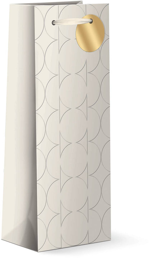 Ivory Circles Wine Bag
