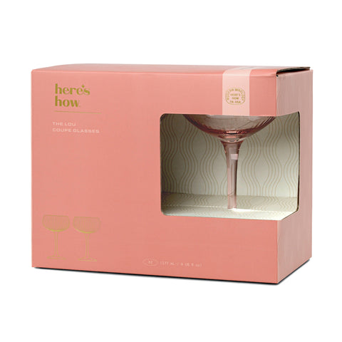 The Lou Coupe Glass - Blush, Set Of 2