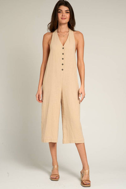 Sleeveless Jumpsuit | Sage Green