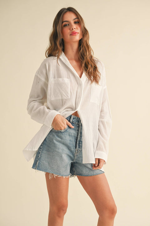 Olive Buttondown Basic Cotton Shirt