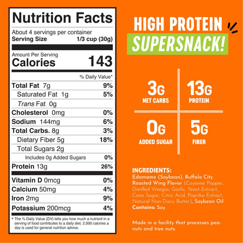 Crunchy Roasted Edamame Buffalo - 4oz