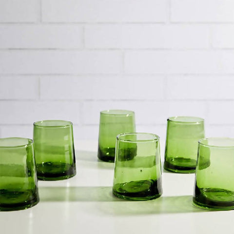 Moroccan Cone Glassware Small | Green