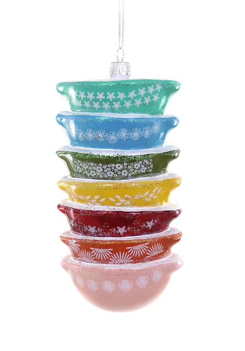 Stacked Rainbow Mixing Bowl Ornament