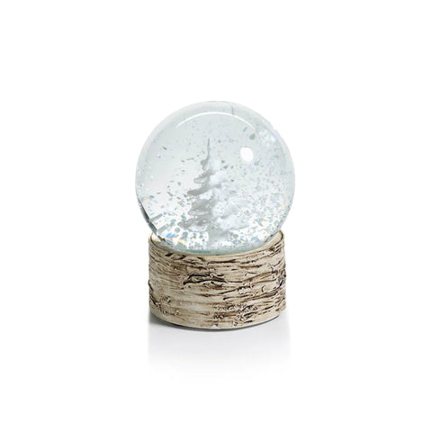 Snow Globe on Birch with Tree Design