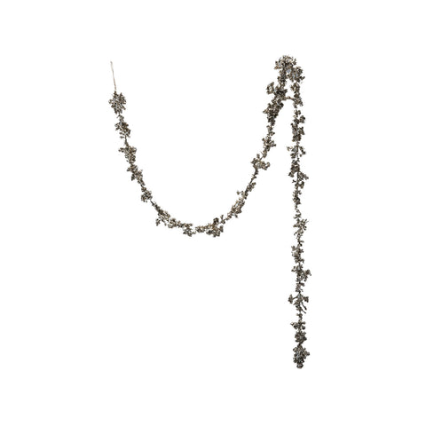 72"L x 2-3/4"H Foam Ball Garland with Glitter, Champagne Finish