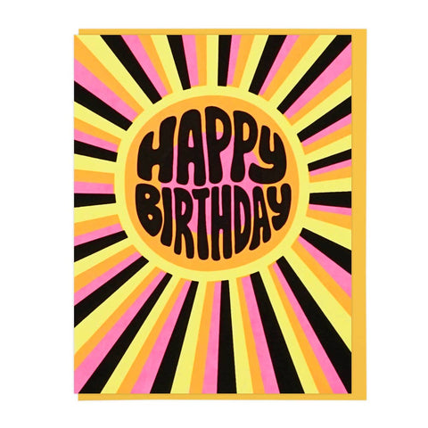 Happy Birthday Sunburst Card