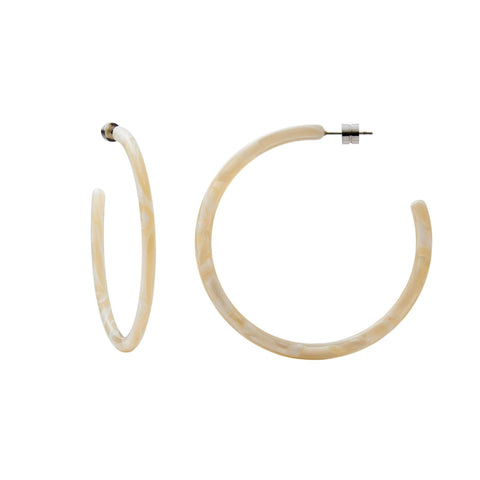 Large Hoops in Ivory