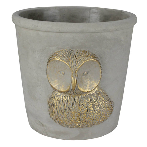 Owl Cachepot, Cement