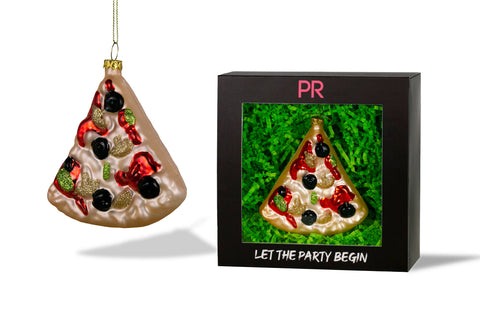 Pizza Glass Ornament
